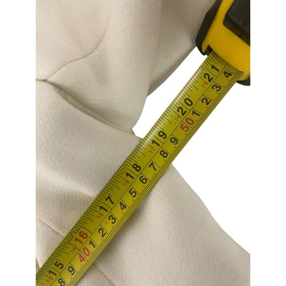 Zara Womens Long Wool Coat Jacket L Ivory Cream Double Breasted 2212/806 NWT - Picture 12 of 14